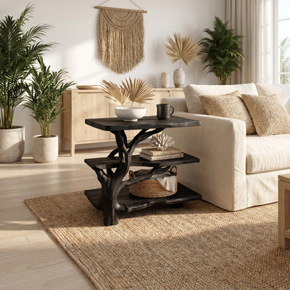 Rustic Tree Bedside Table Bedroom - view 4 of 8