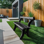Rustic Garden Bench With Curved Seat For Patio Pathway And Front Porch - view 4 of 8
