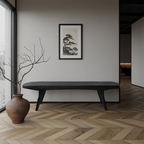 Curved Minimalist Organic Bench For Entryway Bedroom And Living Room - view 4 of 8