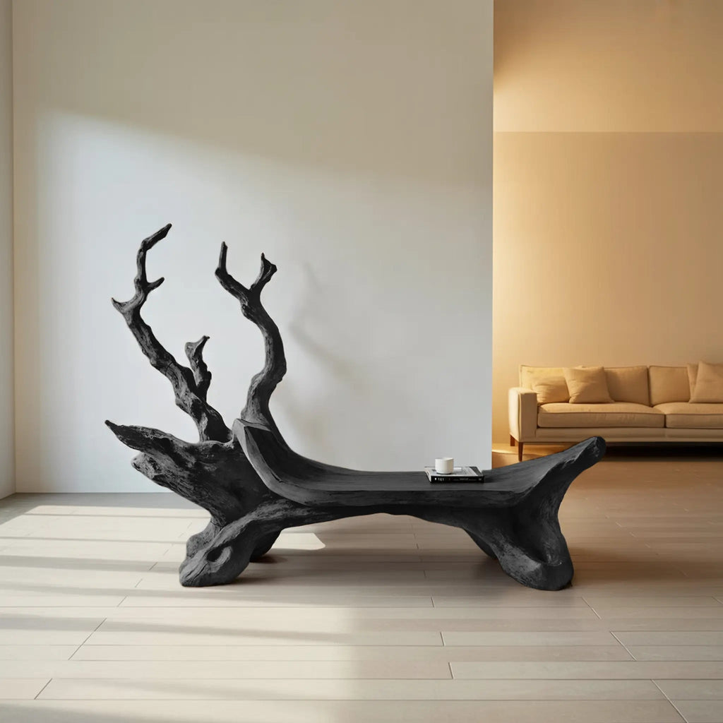 Mid Century Wooden Bench For Modern Living Room Decor - view 4 of 8
