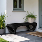 Modern Sculptural Outdoor Bench For Patio Or Garden Decor - view 4 of 8