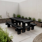 Minimalist Outdoor Picnic Table With Benches For Garden Or Cabin - view 4 of 8