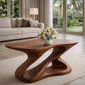 Sculptural Solid Wood Coffee Table for Modern Living Rooms - view 3 of 9