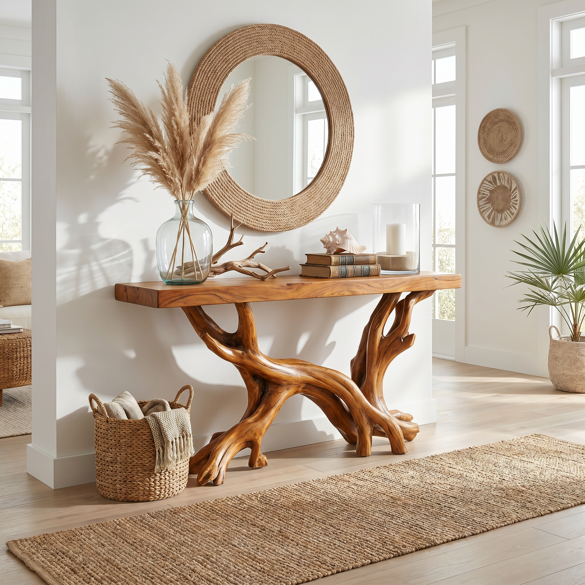 Rustic Coastal Console Table Living Room And Hallway - view 6 of 8