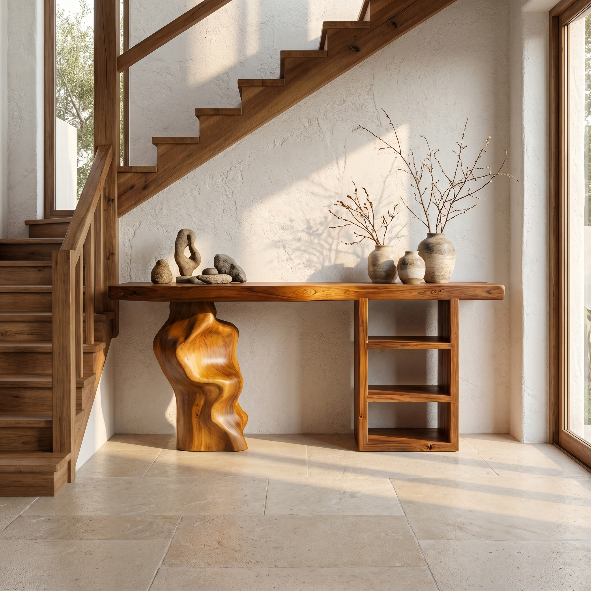 Japandi Organic Modern Console Table Living Room And Entryway - view 6 of 8