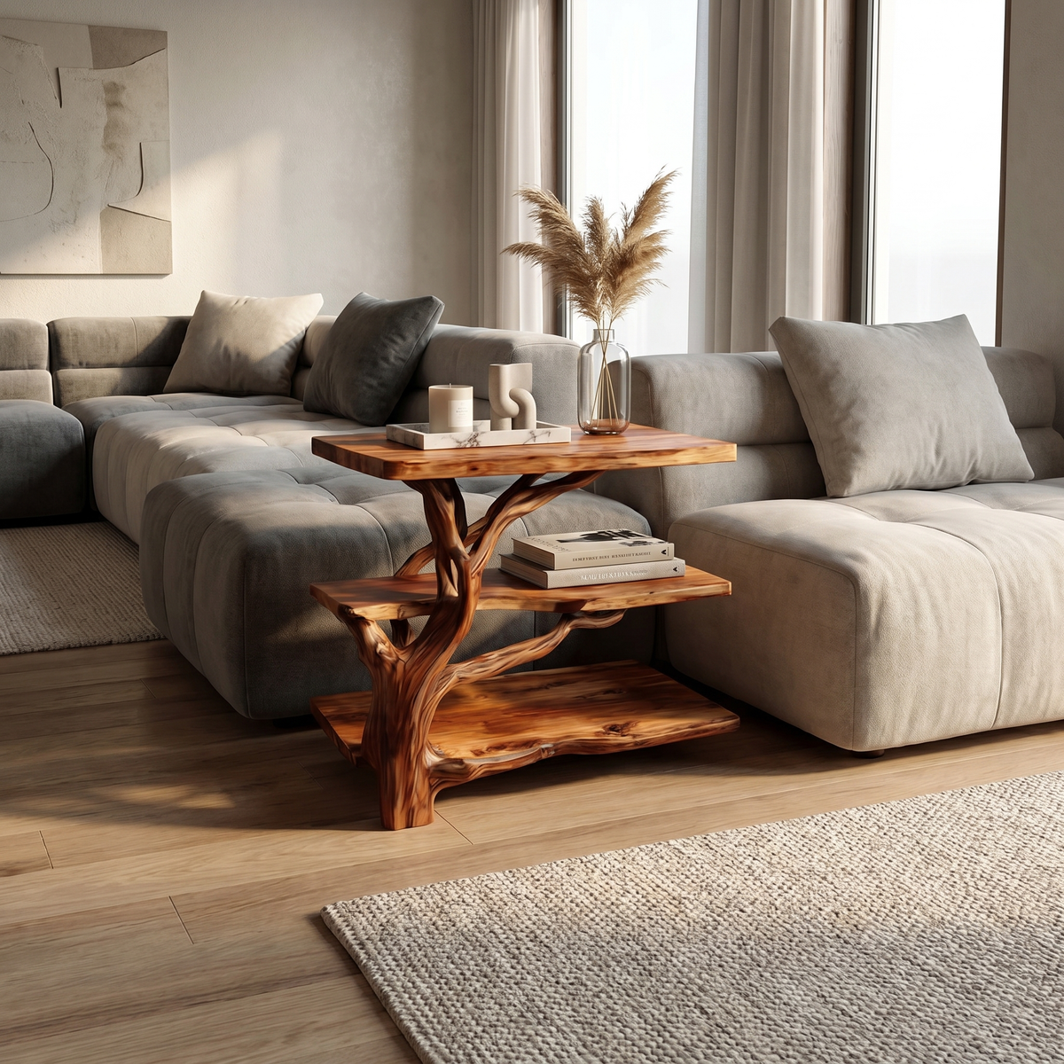 Rustic Tree Bedside Table Bedroom - view 6 of 8