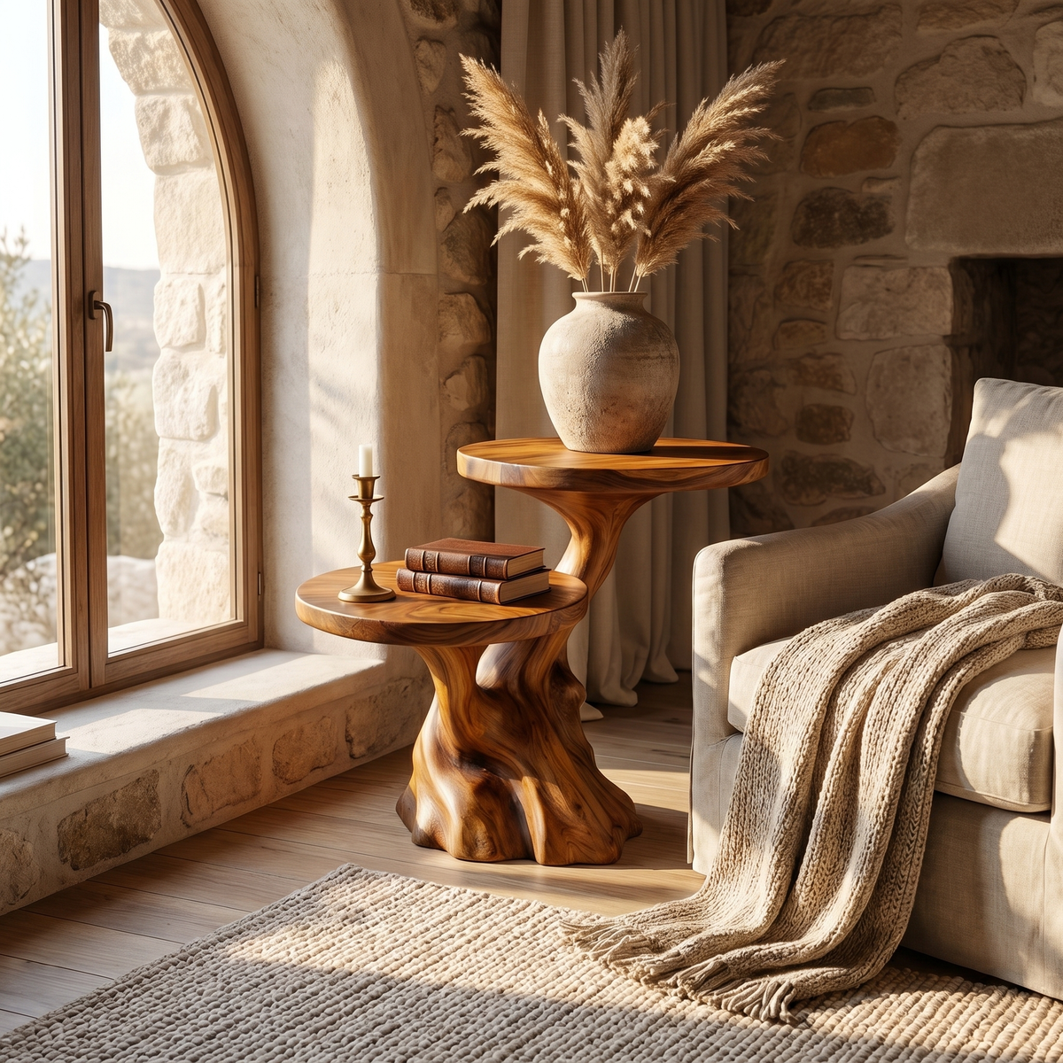 Rustic Side Table Entryway And Living Room - view 6 of 8