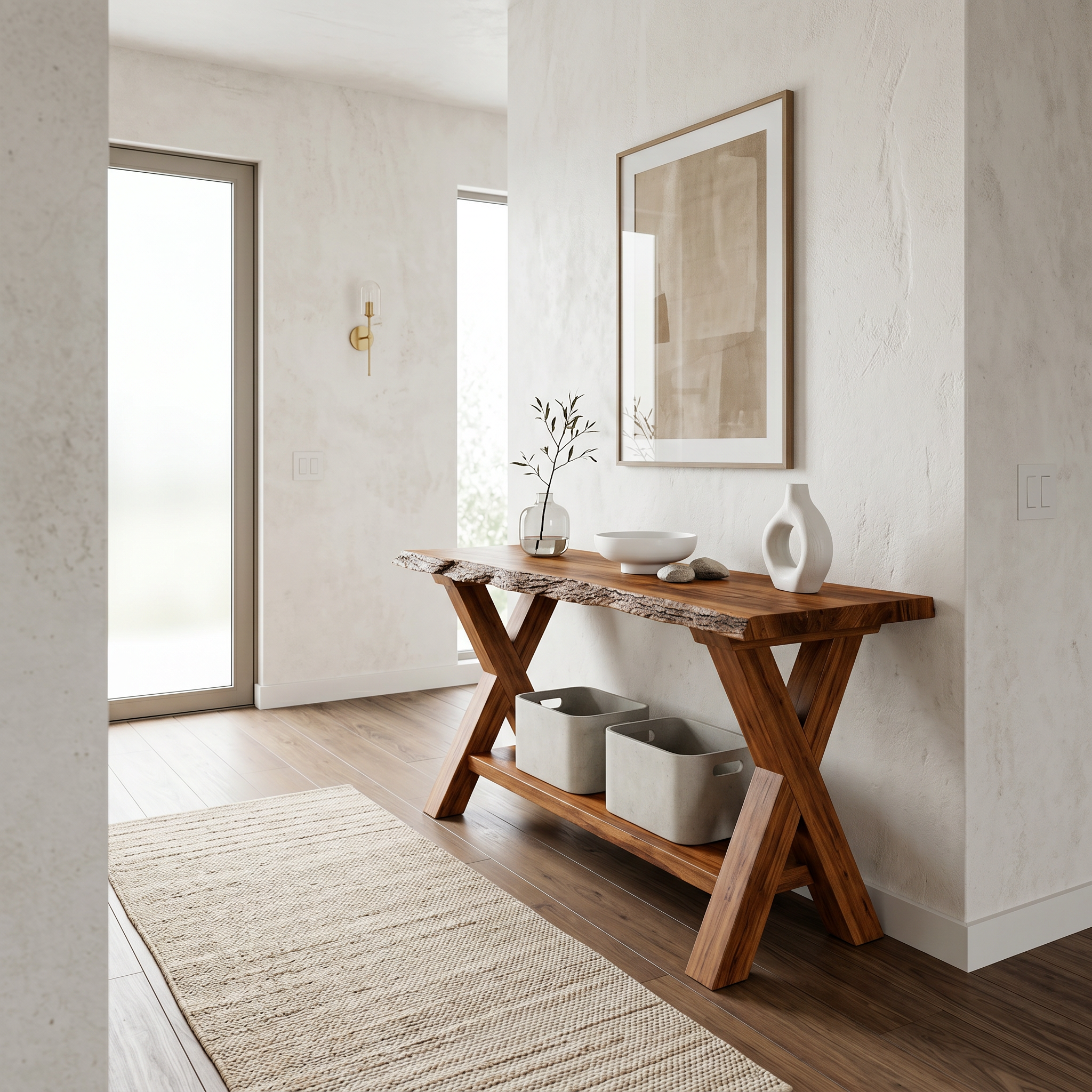 Rustic Console Table Farmhouse Sofa - view 6 of 8