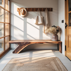 Architectural Bench With Sculpted Z Base For Entryway - view 2 of 8