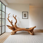 Mid Century Wooden Bench For Modern Living Room Decor - view 6 of 8