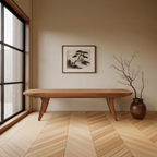 Curved Minimalist Organic Bench For Entryway Bedroom And Living Room - view 5 of 8