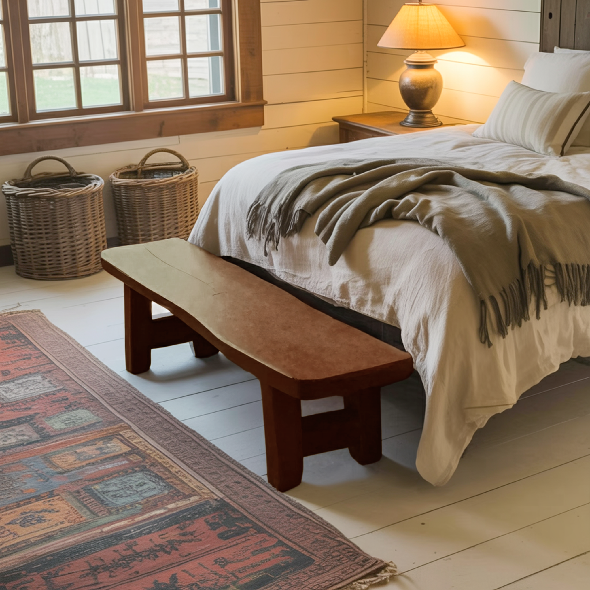 Minimalist End Of Bed Bench For Bedroom Entryway - view 6 of 8