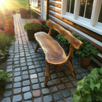 Rustic Live Edge Bench With Backrest For Garden Patio And Balcony - view 6 of 8