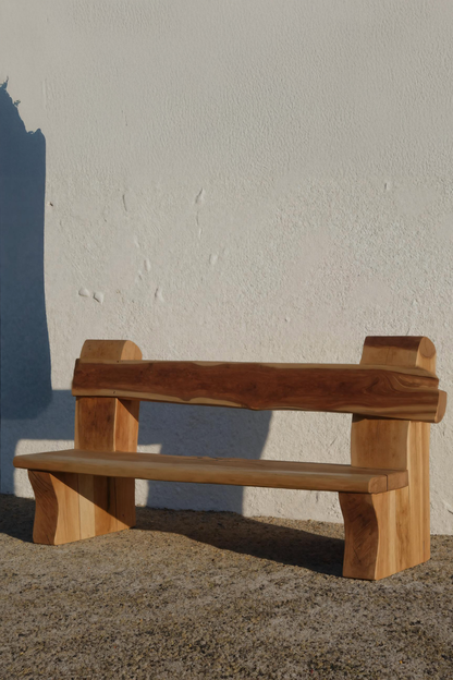 Rustic Live Edge Bench With Natural Finish For Yard Or Porch - view 2 of 7