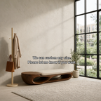 Double Curve Solid Wood Entryway Bench – Sculptural Modern Organic Design - view 8 of 8
