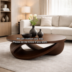 Sculptural Solid Wood Coffee Table – Modern Elegant Design for Living Rooms - view 9 of 9