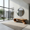 Live Edge Sculptural Solid Wood Entryway Bench – Organic Modern Statement Piece - view 2 of 7