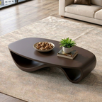 Sculptural Solid Wood Coffee Table – Modern Organic Living Room Center Table - view 3 of 8