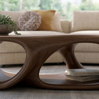 Sculptural Solid Wood Coffee Table – Modern Organic Living Room Center Table - view 4 of 8