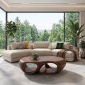 Sculptural Solid Wood Coffee Table – Modern Organic Living Room Center Table - view 1 of 8