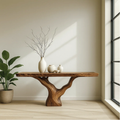 Handcrafted Solid Wood Tree Console Table with Natural Live Edge Design for Modern Homes - view 1 of 5