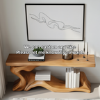Handcrafted Solid Wood Console Table with Sculptural Organic Base and Modern Minimalist Design - view 3 of 8