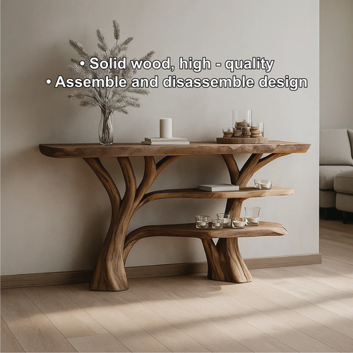 Handcrafted Solid Wood Tree Console Table with Multi-Tier Organic Design for Modern Interiors - view 2 of 5