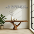 Handcrafted Solid Wood Tree Console Table with Natural Live Edge Design for Modern Homes - view 4 of 5