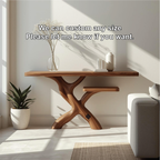 Handcrafted Solid Wood Console Table with Modern Branch-Inspired Base and Minimalist Design - view 4 of 5