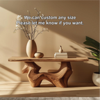 Handcrafted Solid Wood Console Table with Organic Curved Base and Natural Live Edge Design - view 4 of 5