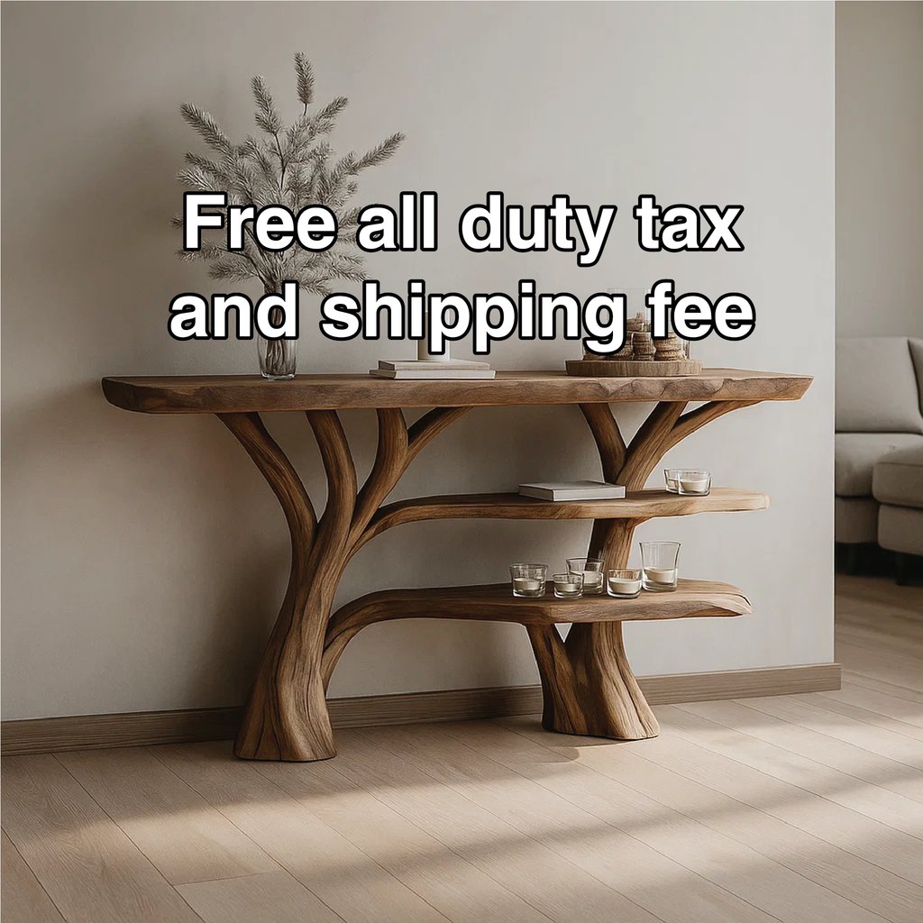 Handcrafted Solid Wood Tree Console Table with Multi-Tier Organic Design for Modern Interiors - view 5 of 5