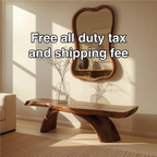Handcrafted Solid Wood Entryway Bench with Curved Live Edge Design for Modern Natural Interiors - view 5 of 5