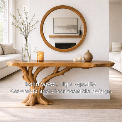 Tree Root Solid Wood Console Table, Organic Sculptural Entryway Table - view 3 of 7