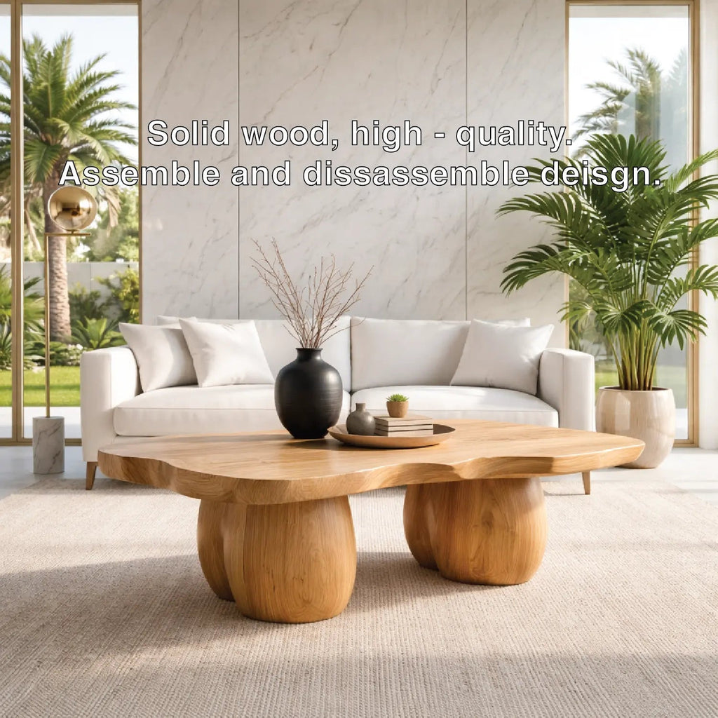 Handcrafted Live Edge Coffee Table with Unique Sculptural Design - view 6 of 7