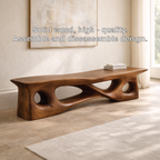 Sculptural Entryway Bench Organic Curved Hallway Seat Statement Minimalist Furniture - view 5 of 7