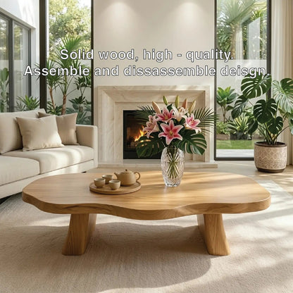 Elegant Live Edge Wooden Coffee Table, Modern and Stylish Living Room Furniture - view 6 of 7