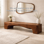 Modern Curved Entryway Bench Sculptural Hallway Seat Minimalist Console Style Furniture - view 7 of 7