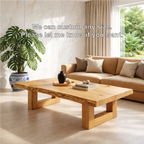 Natural Wood Coffee Table with Modern Design and Minimalist Aesthetic - view 5 of 7