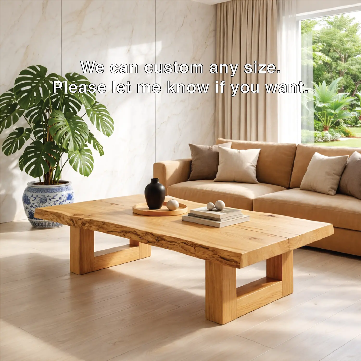 Natural Wood Coffee Table with Modern Design and Minimalist Aesthetic - view 5 of 7