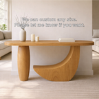 Modern Solid Wood Console Table, Sculptural Curved Base Entryway Hallway Statement Furniture - view 4 of 7