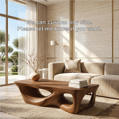 Organic Sculptural Coffee Table with Openwork Base, Modern Living Room Centerpiece - view 5 of 7