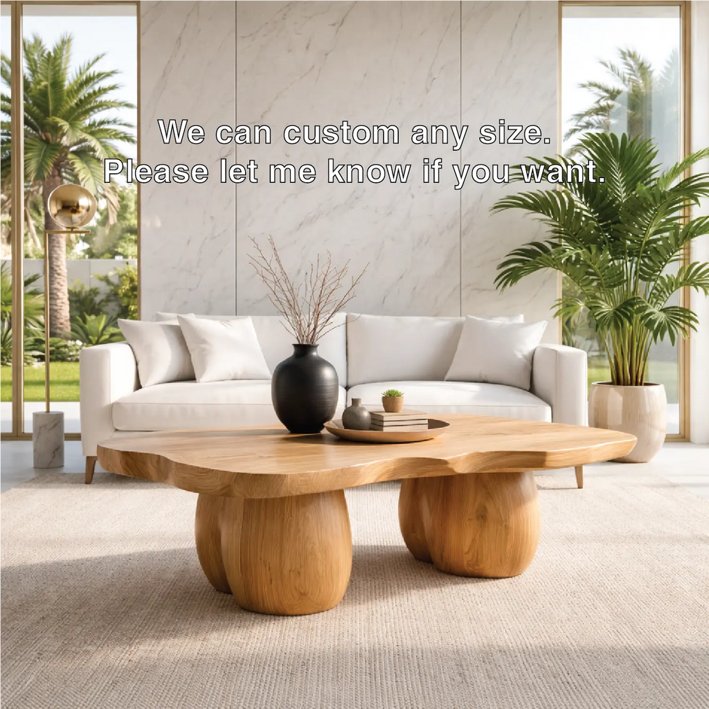Handcrafted Live Edge Coffee Table with Unique Sculptural Design - view 5 of 7