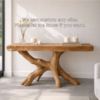 Rustic Solid Wood Console Table, Natural Tree Root Base Entryway Hallway Statement Furniture - view 4 of 7