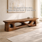 Sculptural Entryway Bench Organic Curved Hallway Seat Statement Minimalist Furniture - view 7 of 7