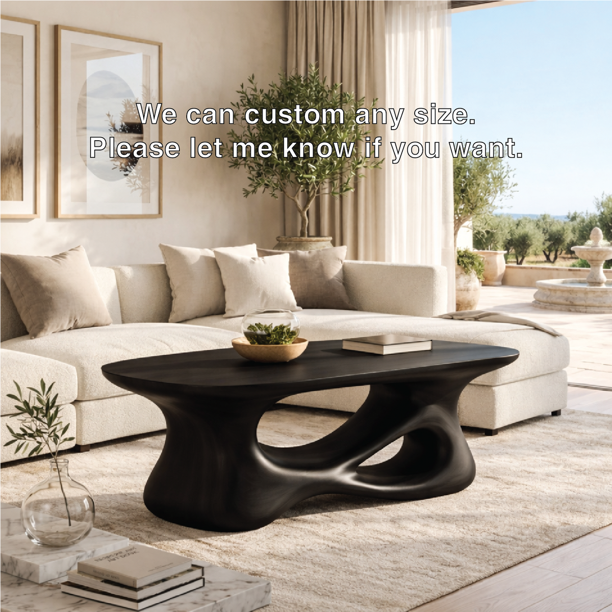 Sculptural Wooden Coffee Table with Curved Modern Design - view 7 of 7