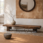 Live Edge Solid Wood Bench, Rustic Organic Entryway Seating - view 4 of 7