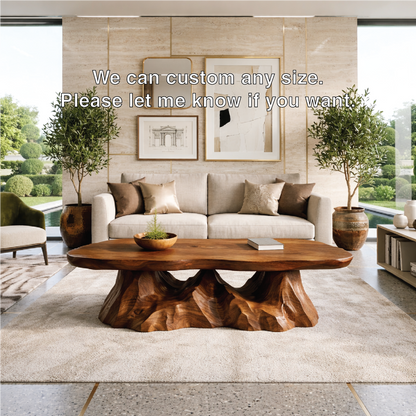 Sculptural Wooden Coffee Table with Unique Wavy Design - view 7 of 7
