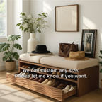 Solid Wood Entryway Bench with Storage Cubbies, Rustic Hallway Organizer Seat - view 7 of 7