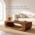 Modern Sculptural Coffee Table with Open Base, Minimalist Living Room Centerpiece - view 5 of 7