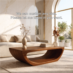 Modern Sculptural Coffee Table with Open Base, Minimalist Living Room Accent Table - view 5 of 7